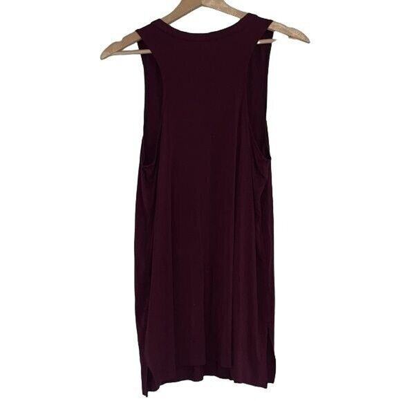 American Eagle Outfitters Maroon Lattice Front Tank Top (Size M) - Picture 3 of 5